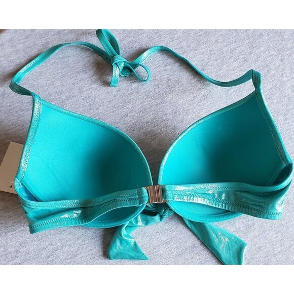 SAPPH TEAL SHIMMERY BIKINI SET NWT SIZE EURO M - Picture 2 of 10